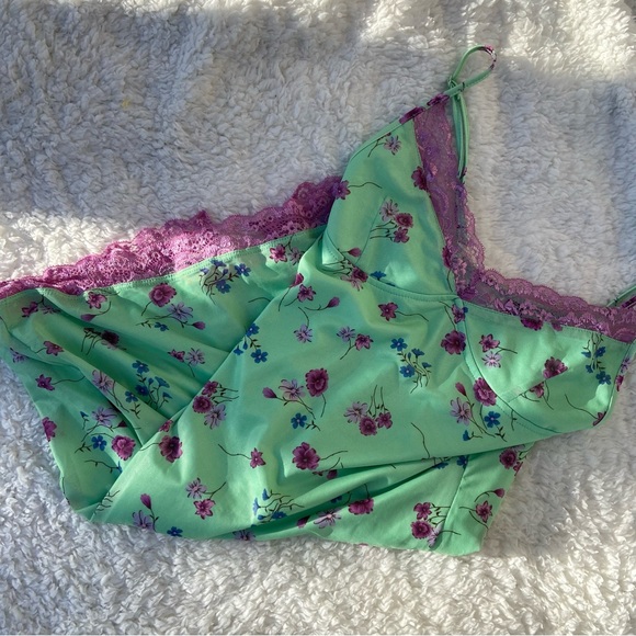 motel rocks coti bodycon dress in mesh bloom lime - Picture 3 of 5